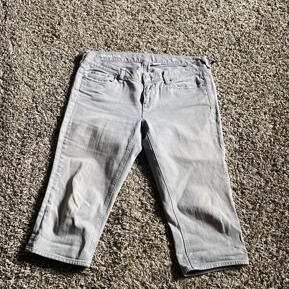 J. Crew Matchstick Gray Capris size 30